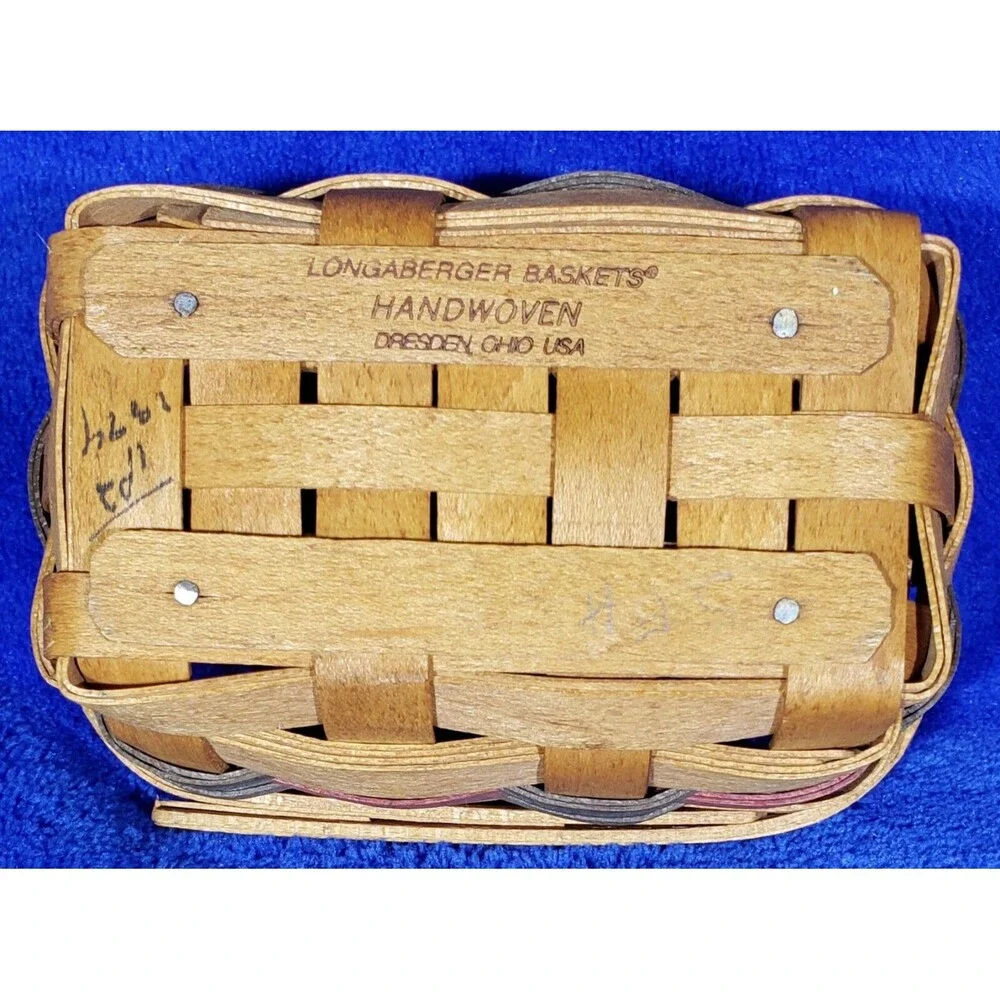 Longaberger 1994 Father's Day Business Card Basket Set - Father's Day Paisley